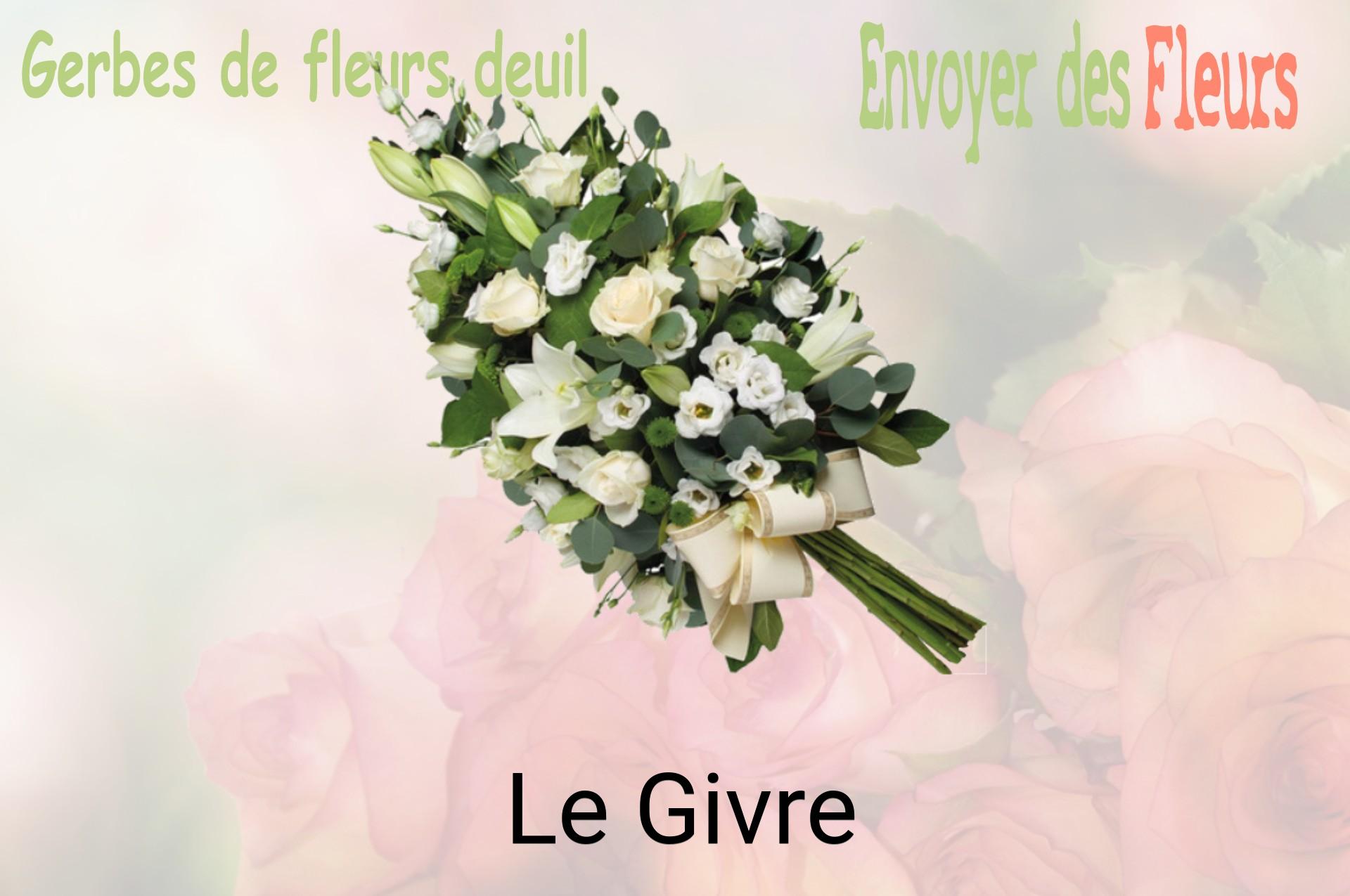 Gerbe de fleurs de deuil livrée à Le Givre
